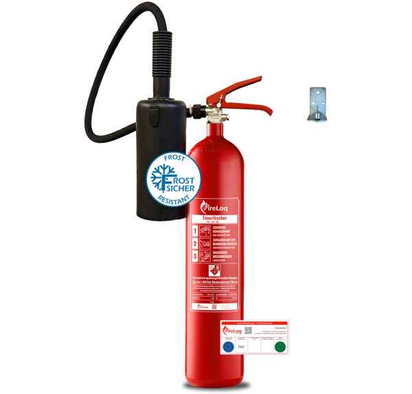 FireLoq® 5kg Co2 im Stahl Behälter 89B mit Prüfnachweis