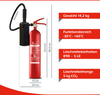 FireLoq® 5kg Co2 im Stahl Behälter 89B mit...