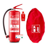 FireLoq® 6L Schaumlöscher 27A | 183B mit roter Schutzhaube mit Prüfnachweis