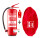 FireLoq® 6L Schaumlöscher 27A | 183B mit roter Schutzhaube mit Prüfnachweis