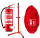 FireLoq® 6L Schaumlöscher 27A | 183B + Feuerlöscher Ständer + Schutzhaube rot