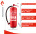FireLoq® 6kg Pulver Feuerlöscher mit roter Schutzhaube mit Prüfnachweis