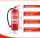 FireLoq® 6kg Pulver Feuerlöscher + Ständer + roter Schutzhaube mit Prüfnachweis