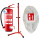FireLoq® 6kg Pulver Feuerlöscher + Ständer + Gitterschutzhaube mit Prüfnachweis
