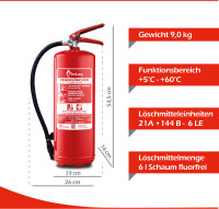 FireLoq® 6L fluorfrei Schaumlöscher 21A | 144B...