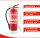 FireLoq® 6L fluorfrei Schaumlöscher 21A | 144B mit Prüfnachweis, Wandhalter