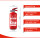 FireLoq® 2kg Pulver Löscher 13A | 89B | C Prüfnachweis, Wandhalter und Manometer
