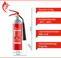 FireLoq® 2kg Co2 leichter, nicht magnetischer Alu...