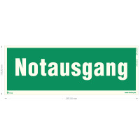 Notausgang Folie selbstklebend nachleuchtend