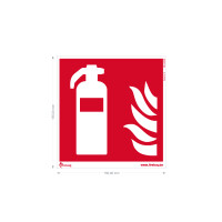 Feuerlöscher Symbol 15cm Folie selbstklebend