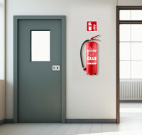 Feuerlöscher Symbol 20cm Kunststoffplatte selbstklebend nachleuchtend