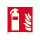 Feuerlöscher Symbol 20cm Kunststoffplatte selbstklebend nachleuchtend