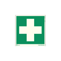 Erste Hilfe Symbol 15cm Kunststoffplatte selbstklebend...