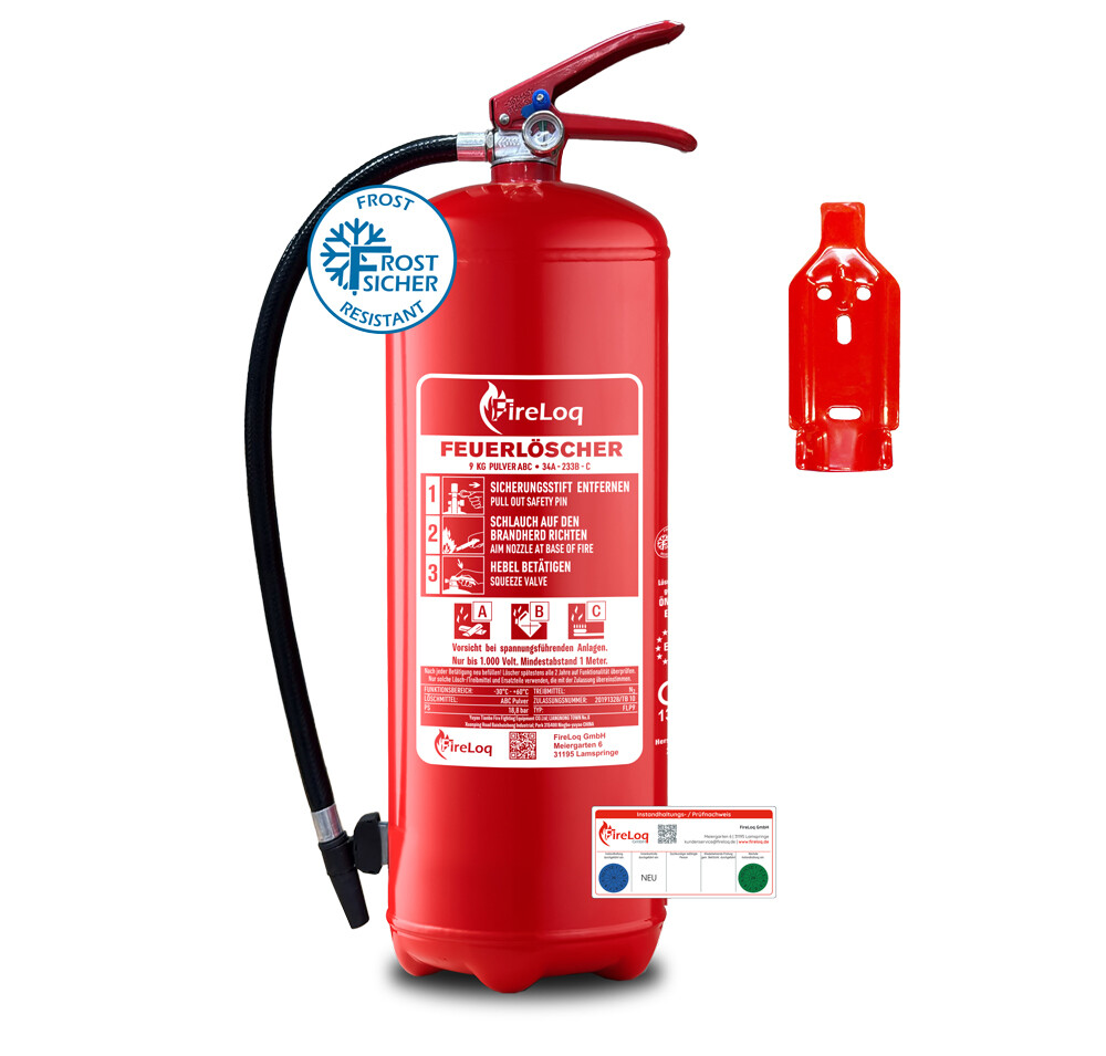 HEIMLICH® Pulver Auflade Feuerlöscher P6 43A 233B= 12LE ABC Pulverlöscher