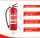 FireLoq® 9kg Pulver Löscher 34A | 233B | C Prüfnachweis, Wandhalter und Manometer