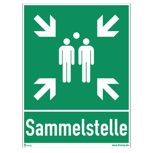 Sammelstelle mit Text Kunststoffplatte 30cm x 40cm
