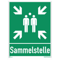 Sammelstelle mit Text Kunststoffplatte 30cm x 40cm