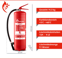 FireLoq® 9L Wasserlöscher 13A 4LE mit...