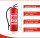 FireLoq® 12kg Pulver Löscher 43A | 233B | C Prüfnachweis, Wandhalter, Manometer