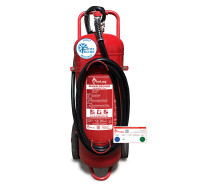 Pulver Dauerdruck Feuerlöscher fahrbar 50KG 5M Schlauch