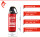 2x 2kg Pulver Feuerlöscher für Brandklasse ABC mit 13A | 89B | C ergibt 4 LE Dauerdruck inkl. Prüfnachweis,Wandhalter und Manometer