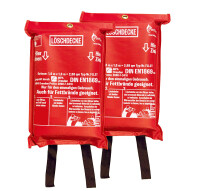 FireLoq® 2x Löschdecke in Tasche 1,6m x 1,8m