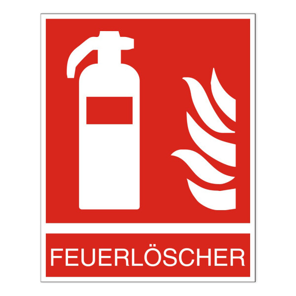 Feuerlöscher Symbol 20x25cm Folie selbstklebend