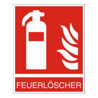 Feuerlöscher Symbol 20x25cm Folie selbstklebend